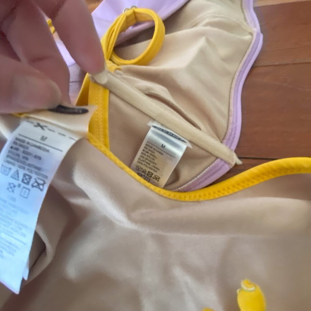 Old Navy Purple Bathing Suit size medium two tone - Picture 6 of 6